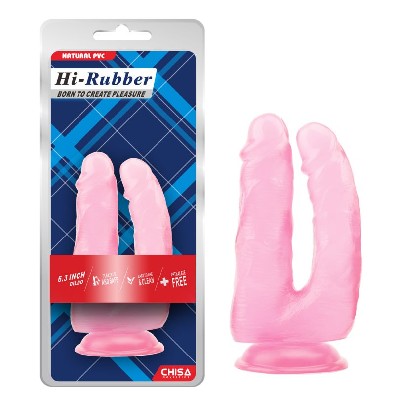 Consolador Doble Penetraci N Hi Rubber Pink Sexshop Venta Por Mayor