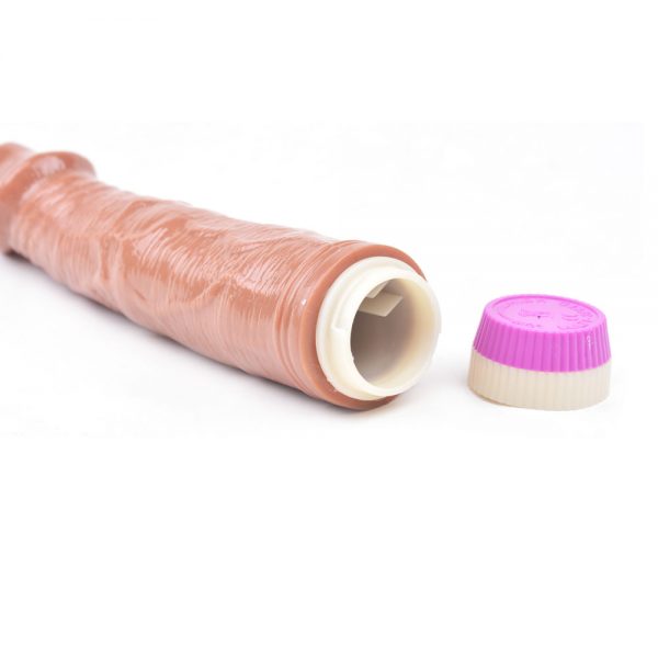 Vibrador Siliconado En Diseño Americano Café