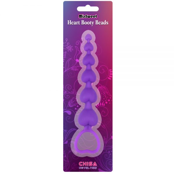 Vara Anal Heart Booty Beads Púrpura