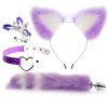 Kit Bondage De 4 Accesorios Lila/Blanco