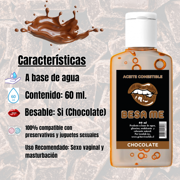 Aceite Comestible Y Lubricante Sabor Chocolate