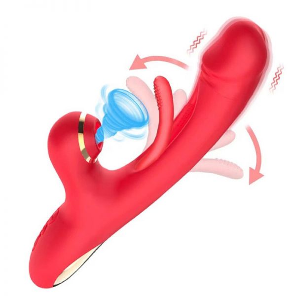 Vibrador y Estimulador Vaginal 3 en 1 (Succión)