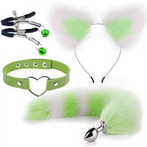 Kit Bondage De 4 Accesorios Verde/Blanco