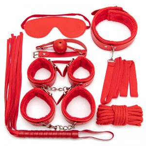 Kit Bondage De 7 Accesorios Rojo