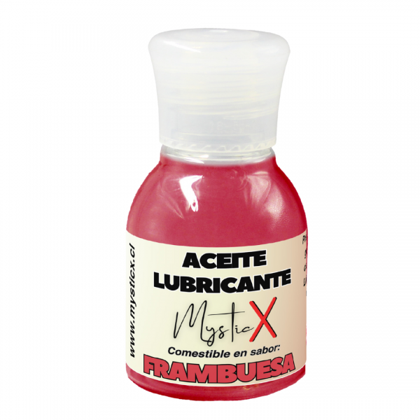 Aceite Lubricante Comestible Mystic X Frambuesa 30 ml.