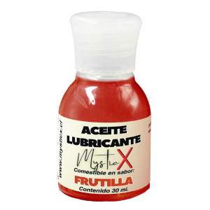 Aceite Lubricante Comestible Mystic X Frutilla 30 ml.